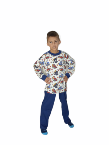 Παιδική πυζάμα αγοριών100% βαμβάκι ελληνικής ραφής μπλούζα εμπριμέ με μπουλντόζες ραφ παντελόνι